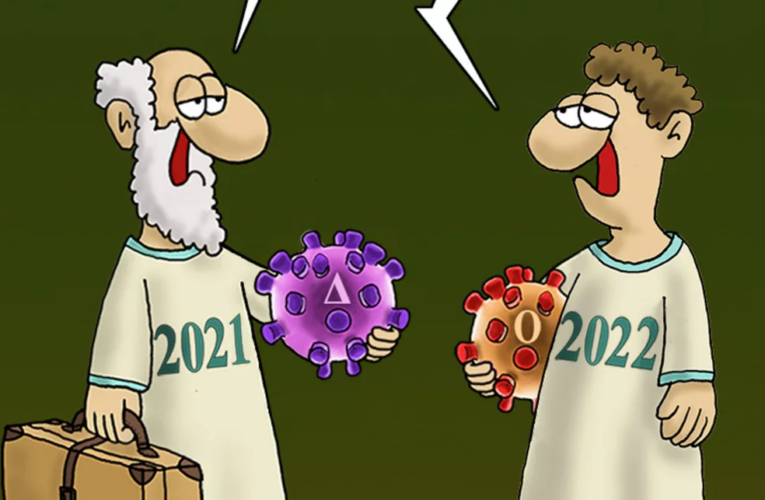 Ο Αρκάς τα είπε όλα για το 2022 και τις μεταλλάξεις του κορωνοϊού, με δύο σκίτσα